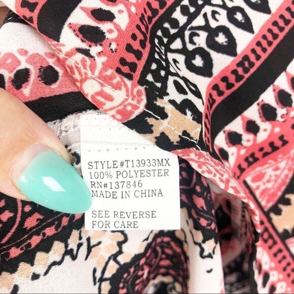 FRINGE BENEFITS | Patchwork Off the Shoulder Top Women’s Plus Size 3X - Picture 6 of 7